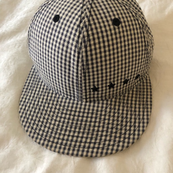 Houndstooth pattern unisex cap, size 7, adjustable, like new - Picture 2 of 5